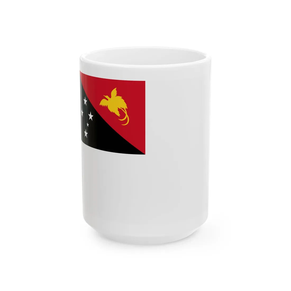Naval Ensign of Papua New Guinea (Guinea) White Coffee Mug 15oz - Go Mug Yourself