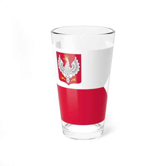 Naval Ensign of Poland 1919-1928 (Poland) Pint Glass 16oz 16oz - Go Mug Yourself