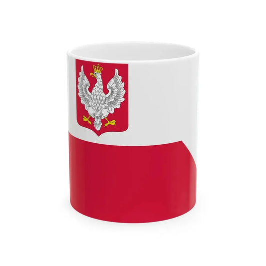 Naval Ensign of Poland 1919-1928 (Poland) White Coffee Mug 11oz - Go Mug Yourself