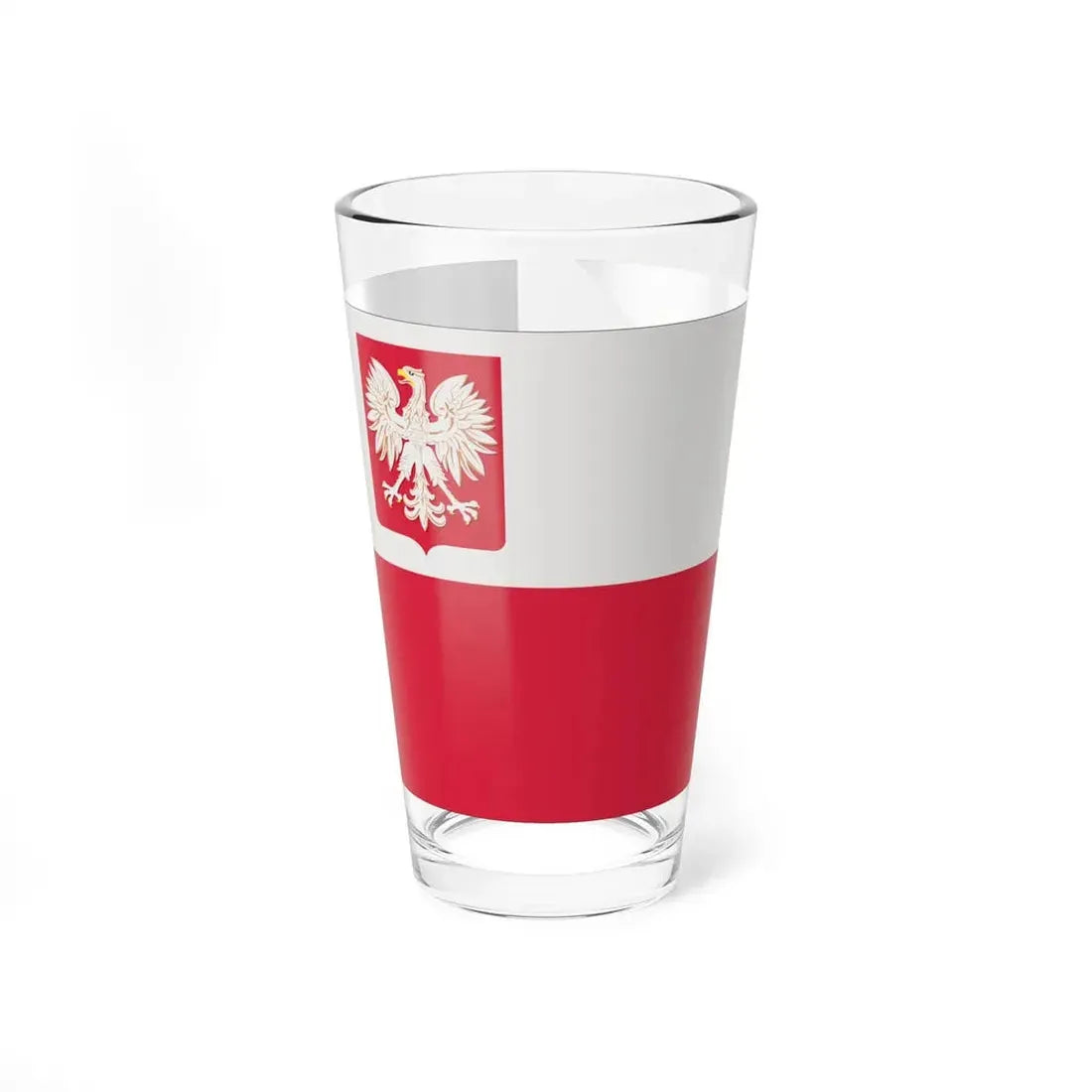 Naval Ensign of Poland 1980-1993 normative (Poland) Pint Glass 16oz 16oz - Go Mug Yourself