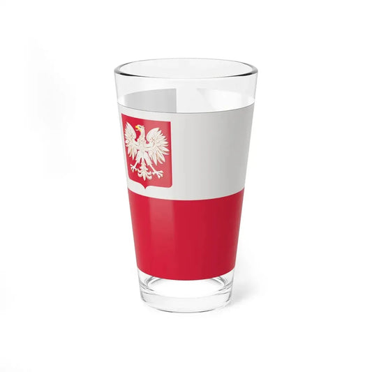 Naval Ensign of Poland 1980-1993 normative (Poland) Pint Glass 16oz 16oz - Go Mug Yourself