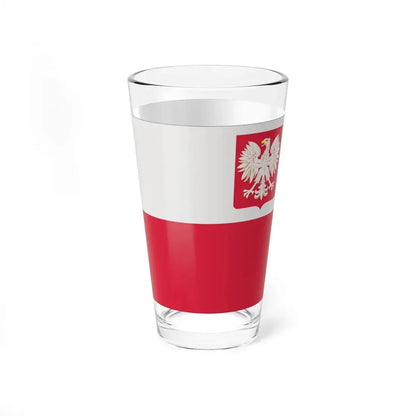 Naval Ensign of Poland 1980-1993 normative (Poland) Pint Glass 16oz - Go Mug Yourself