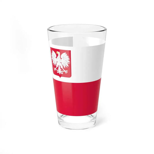 Naval Ensign of Poland 1980-1993 (Poland) Pint Glass 16oz 16oz - Go Mug Yourself