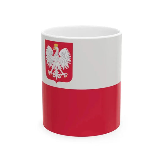 Naval Ensign of Poland normative (Poland) White Coffee Mug 11oz - Go Mug Yourself