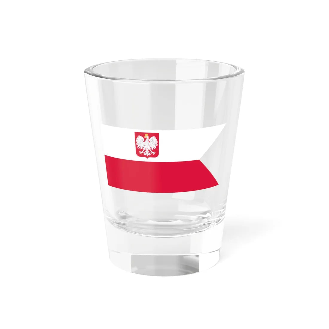 Naval Ensign of Poland (Poland) Shot Glass 1.5oz 1.5oz - Go Mug Yourself