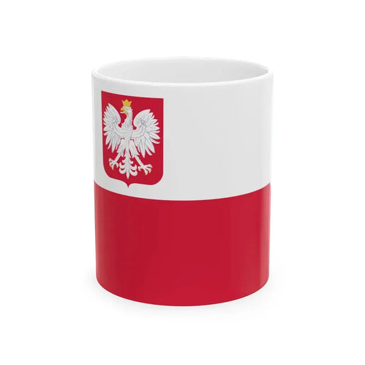 Naval Ensign of Poland2 (Poland) White Coffee Mug 11oz - Go Mug Yourself