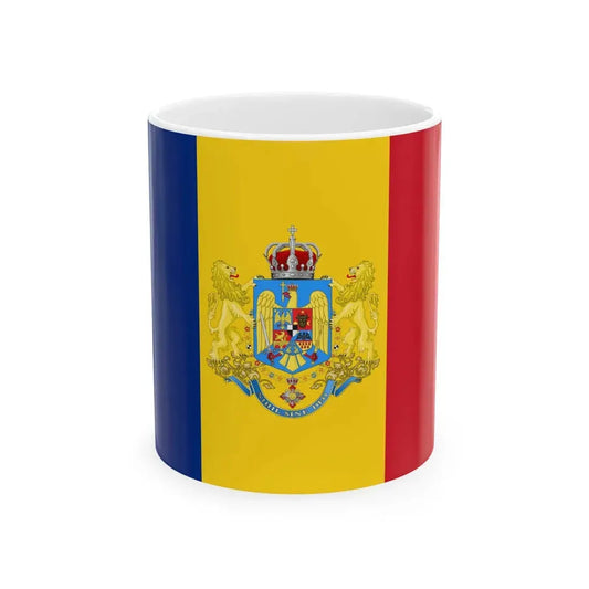 Naval Ensign of Romania 1922-1947 (Moldova) White Coffee Mug 11oz - Go Mug Yourself