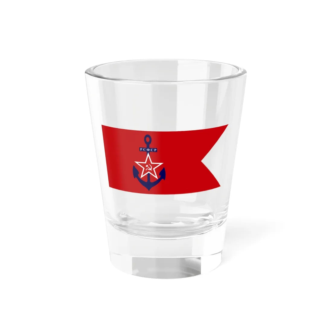 Naval ensign of Russia 1920-1923 (Russia) Shot Glass 1.5oz 1.5oz - Go Mug Yourself