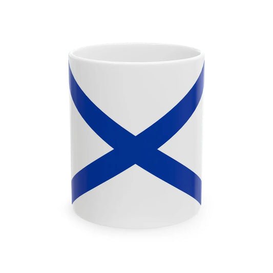 Naval Ensign of Russia as a path (Russia) White Coffee Mug 11oz - Go Mug Yourself