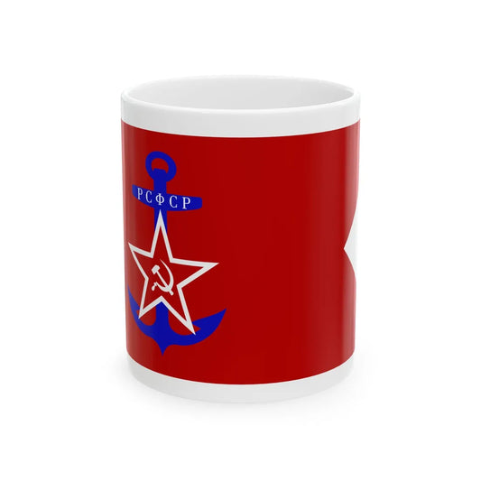 Naval Ensign of Russian SFSR 1920-1923 (Russia) White Coffee Mug 11oz - Go Mug Yourself