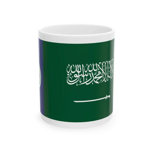Naval Ensign of Saudi Arabia (Saudi Arabia) White Coffee Mug 11oz - Go Mug Yourself