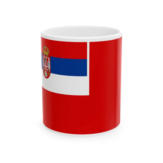 Naval Ensign of Serbia 2006-2010 (Serbia) White Coffee Mug 11oz - Go Mug Yourself