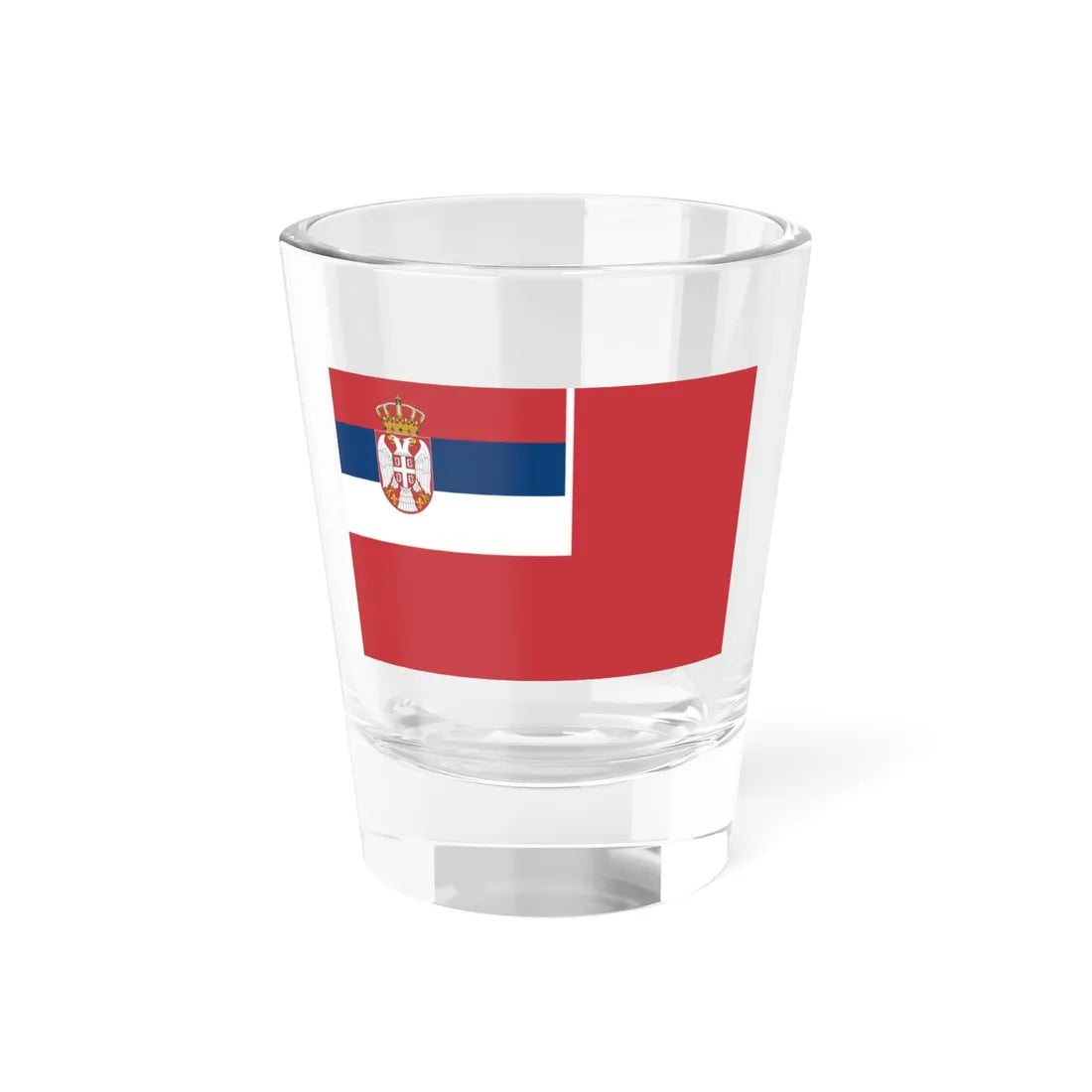 Naval Ensign of Serbia (Serbia) Shot Glass 1.5oz 1.5oz - Go Mug Yourself