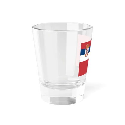 Naval Ensign of Serbia (Serbia) Shot Glass 1.5oz - Go Mug Yourself
