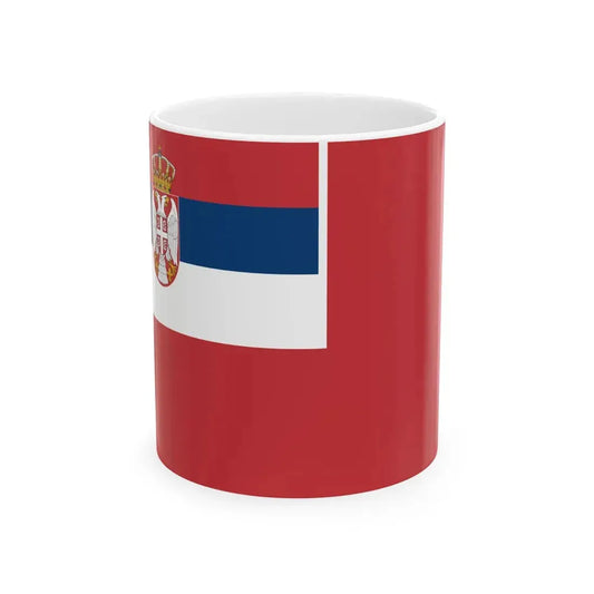 Naval Ensign of Serbia (Serbia) White Coffee Mug 11oz - Go Mug Yourself