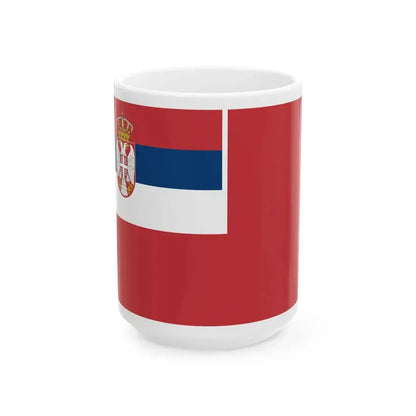 Naval Ensign of Serbia (Serbia) White Coffee Mug 15oz - Go Mug Yourself