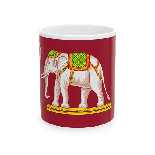 Naval Ensign of Siam 1881-1887 (Cambodia) White Coffee Mug 11oz - Go Mug Yourself