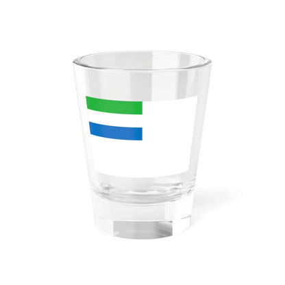 Naval Ensign of Sierra Leone (Sierra Leone) Shot Glass 1.5oz 1.5oz - Go Mug Yourself