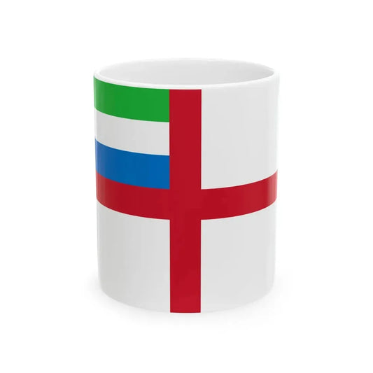 Naval Ensign of Sierra Leone - Variant (Sierra Leone) White Coffee Mug 11oz - Go Mug Yourself