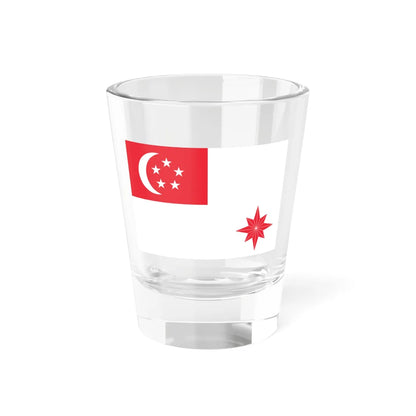 Naval Ensign of Singapore (Singapore) Shot Glass 1.5oz 1.5oz - Go Mug Yourself