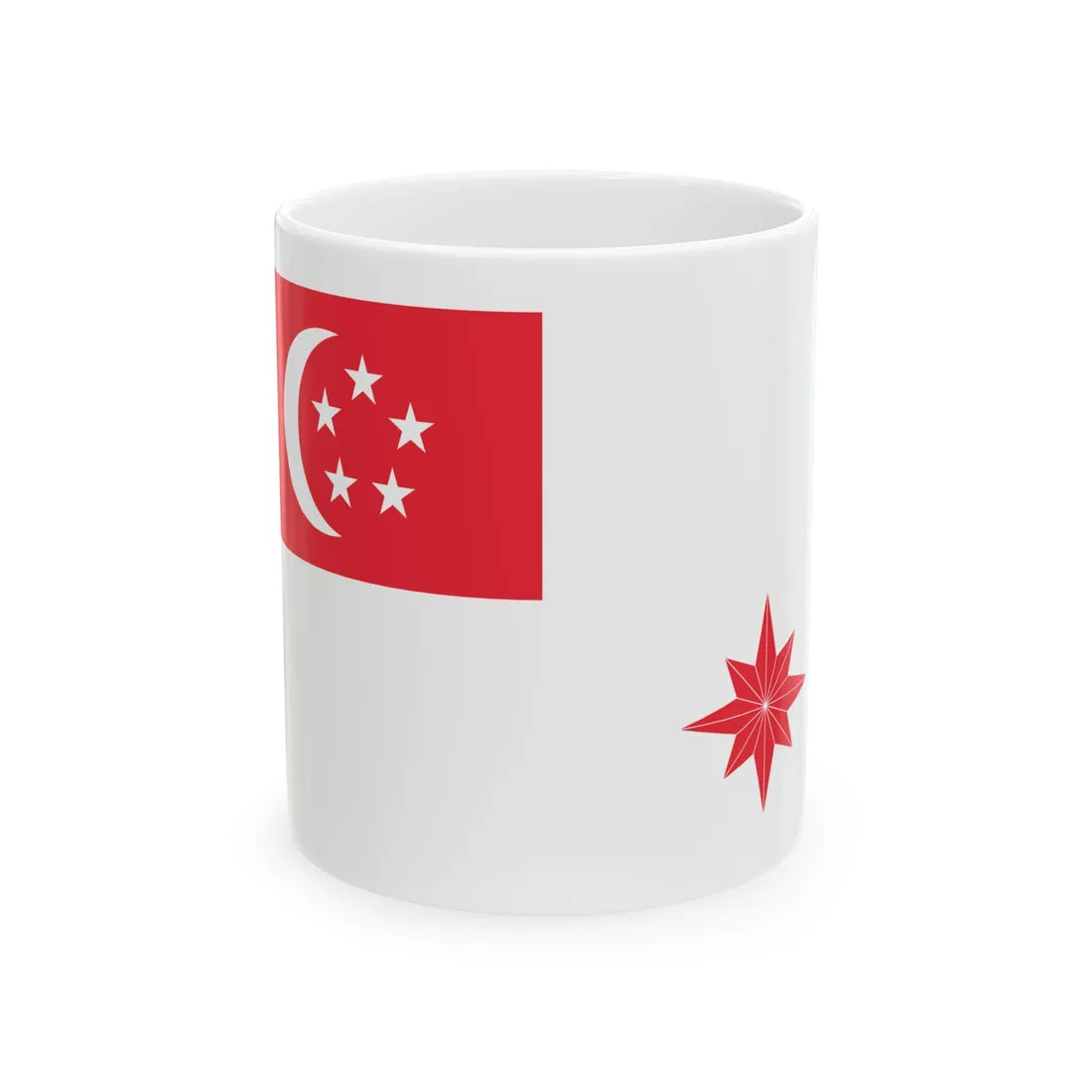 Naval Ensign of Singapore (Singapore) White Coffee Mug 11oz - Go Mug Yourself