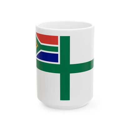 Naval Ensign of South Africa (South Africa) White Coffee Mug 15oz - Go Mug Yourself
