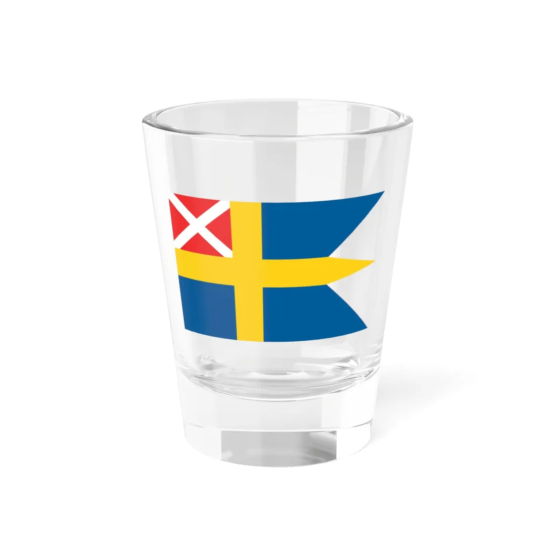 Naval Ensign of Sweden 1815-1844 (Estonia) Shot Glass 1.5oz 1.5oz - Go Mug Yourself