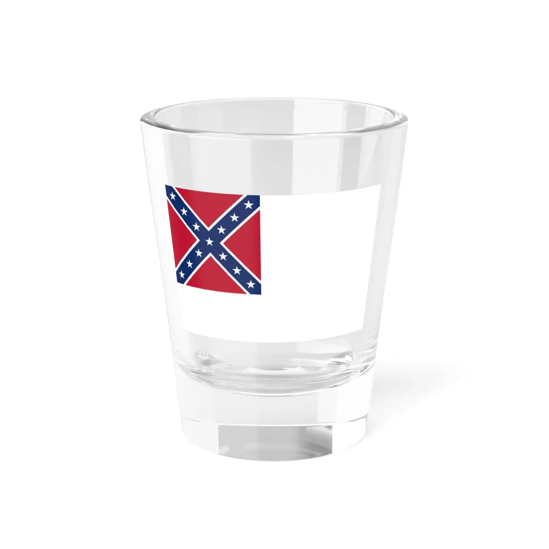 Naval ensign of the Confederate States 1863-1865 (Confederate States) Shot Glass 1.5oz 1.5oz - Go Mug Yourself