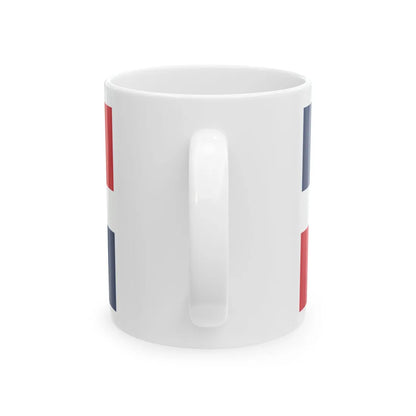 Naval Ensign of the Dominican Republic (Dominica) White Coffee Mug - Go Mug Yourself