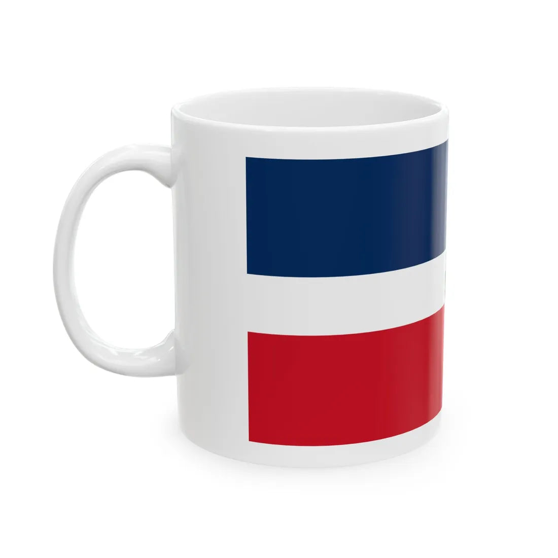 Naval Ensign of the Dominican Republic (Dominica) White Coffee Mug - Go Mug Yourself