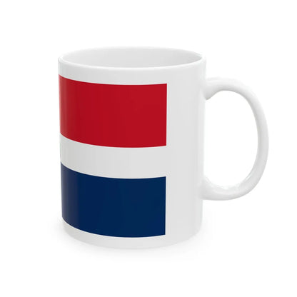 Naval Ensign of the Dominican Republic (Dominica) White Coffee Mug - Go Mug Yourself