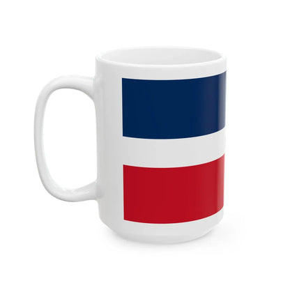 Naval Ensign of the Dominican Republic (Dominica) White Coffee Mug - Go Mug Yourself