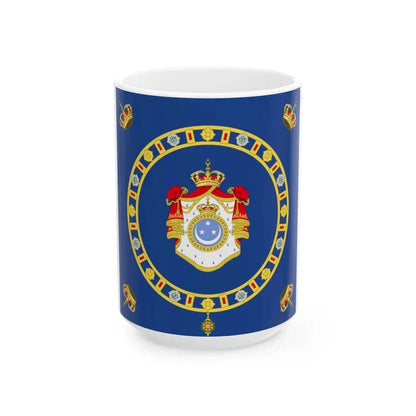 Naval Ensign of the King of Egypt (Egypt) White Coffee Mug 15oz - Go Mug Yourself