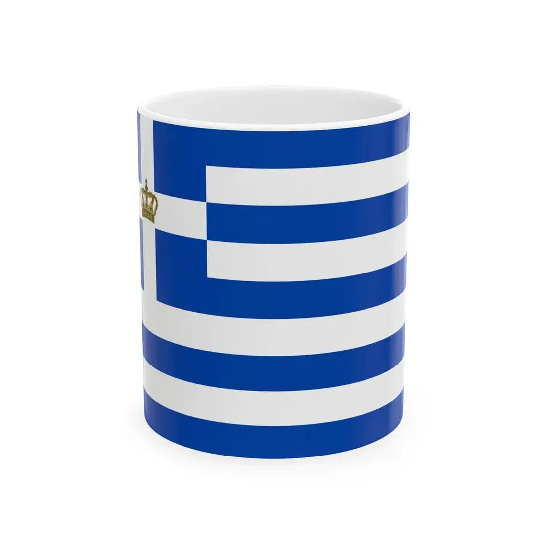 Naval Ensign of the Kingdom of Greece (Greece) White Coffee Mug 11oz - Go Mug Yourself
