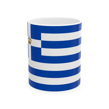 Naval Ensign of the Kingdom of Greece (Greece) White Coffee Mug 11oz - Go Mug Yourself