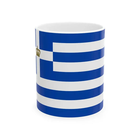 Naval Ensign of the Kingdom of Greece (Greece) White Coffee Mug 11oz - Go Mug Yourself