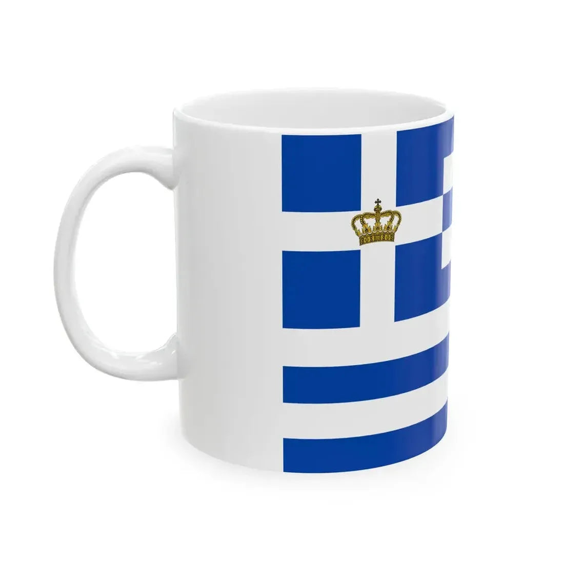 Naval Ensign of the Kingdom of Greece (Greece) White Coffee Mug - Go Mug Yourself
