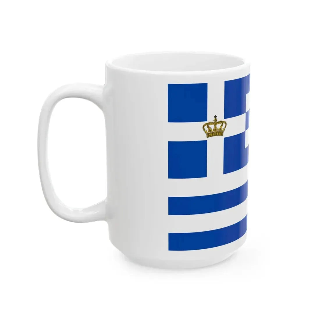 Naval Ensign of the Kingdom of Greece (Greece) White Coffee Mug - Go Mug Yourself