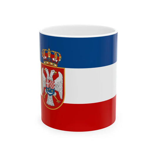 Naval ensign of the Kingdom of Yugoslavia (Croatia) White Coffee Mug 11oz - Go Mug Yourself