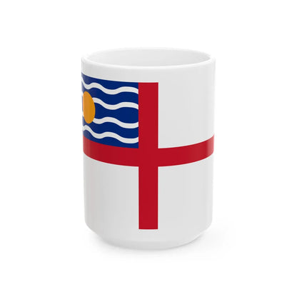 Naval Ensign of the West Indies Federation 1958-1962 (Antigua and Barbuda) White Coffee Mug 15oz - Go Mug Yourself
