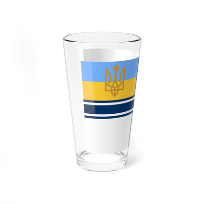 Naval ensign of Ukraine 1918-1921 1992 (Ukraine) Pint Glass 16oz - Go Mug Yourself