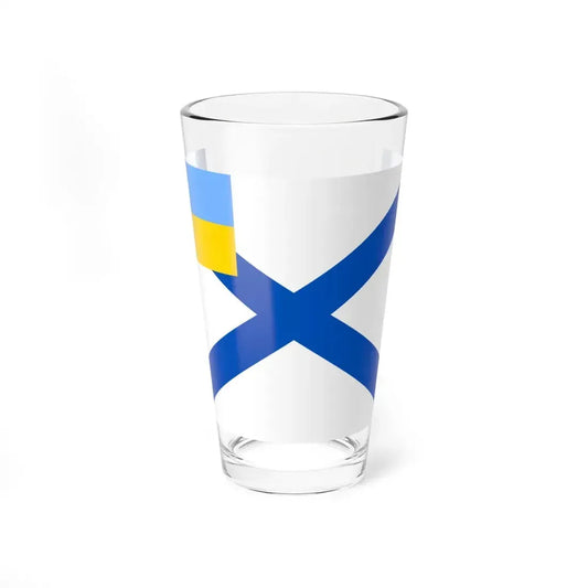 Naval Ensign of Ukraine 1918 dress (Ukraine) Pint Glass 16oz 16oz - Go Mug Yourself