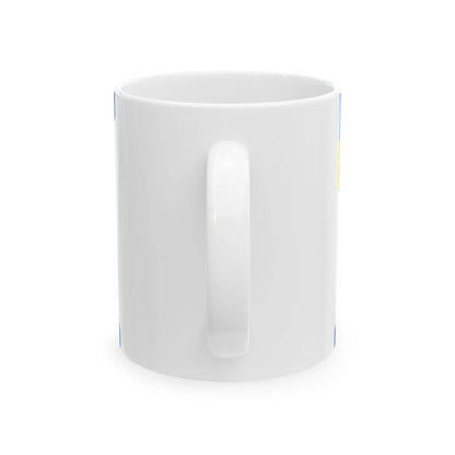 Naval Ensign of Ukraine 1918 dress (Ukraine) White Coffee Mug - Go Mug Yourself
