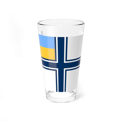 Naval ensign of Ukraine 1997-2007 (Ukraine) Pint Glass 16oz 16oz - Go Mug Yourself