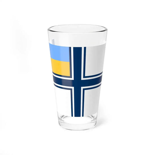 Naval ensign of Ukraine 1997-2007 (Ukraine) Pint Glass 16oz 16oz - Go Mug Yourself
