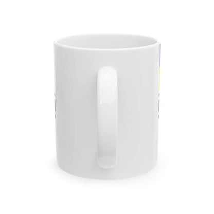 Naval Ensign of Ukraine 1997 dress (Ukraine) White Coffee Mug - Go Mug Yourself