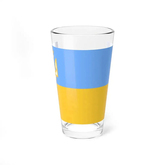 Naval Ensign of Ukraine JanuaryJuly 1918 (Ukraine) Pint Glass 16oz 16oz - Go Mug Yourself