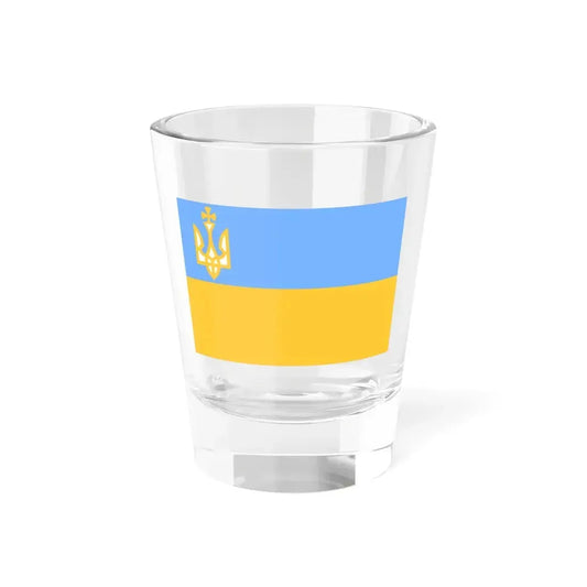 Naval Ensign of Ukraine JanuaryJuly 1918 (Ukraine) Shot Glass 1.5oz 1.5oz - Go Mug Yourself