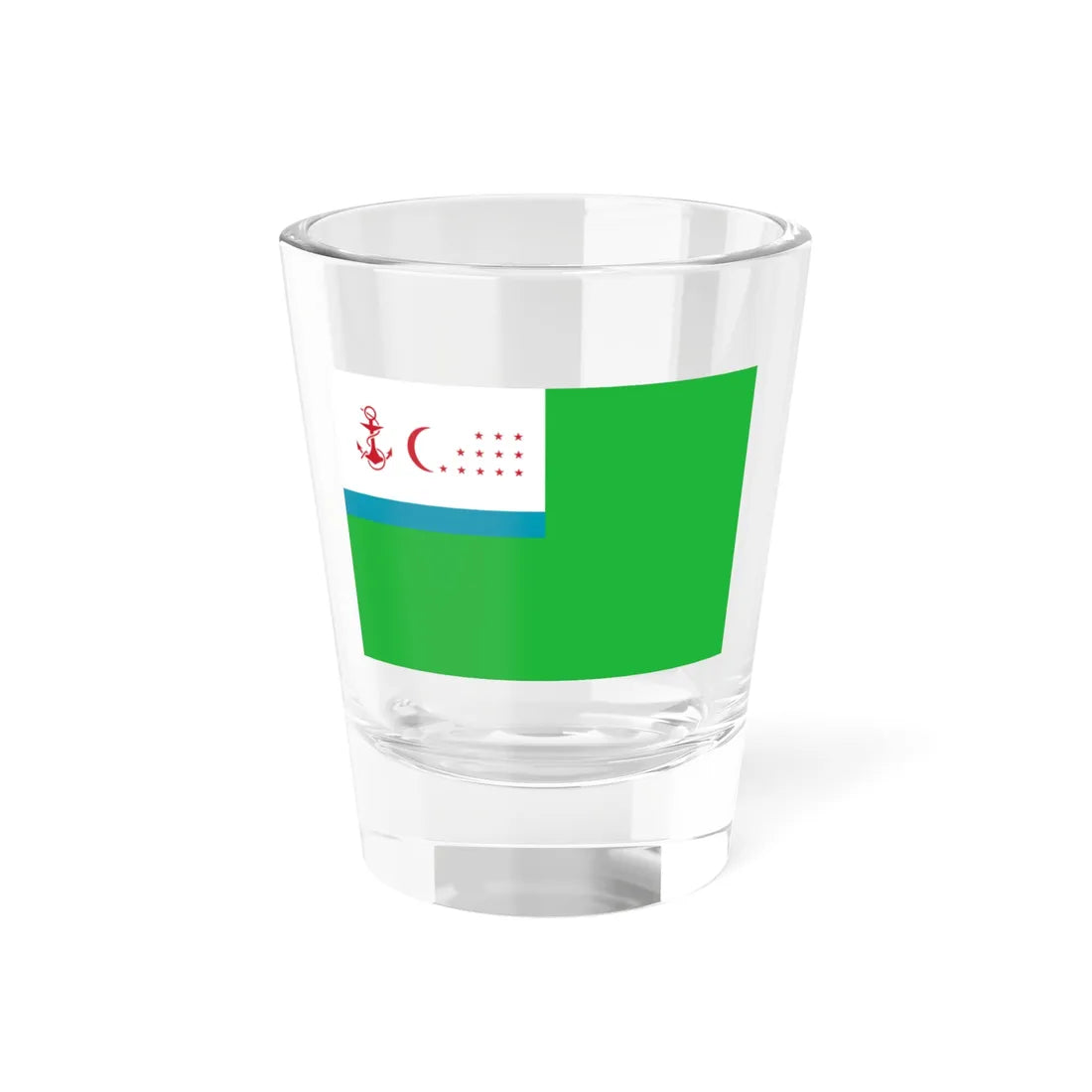 Naval Ensign of Uzbekistan (Uzbekistan) Shot Glass 1.5oz 1.5oz - Go Mug Yourself