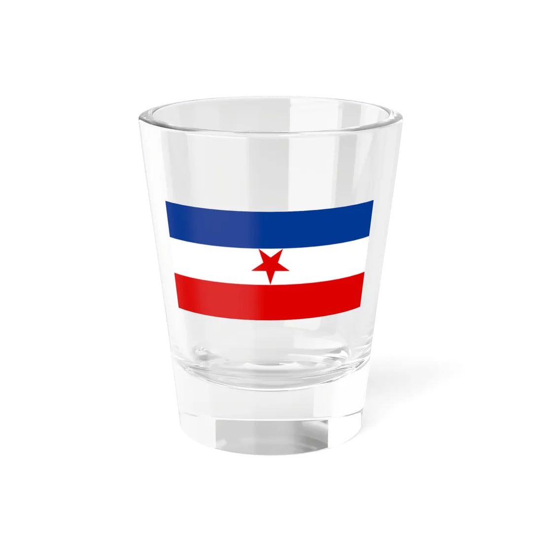 Naval ensign of Yugoslavia 1942-1944 (Croatia) Shot Glass 1.5oz 1.5oz - Go Mug Yourself